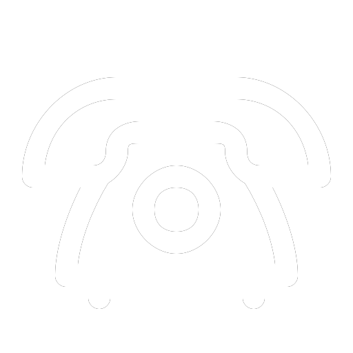 Telephone  Logo in White